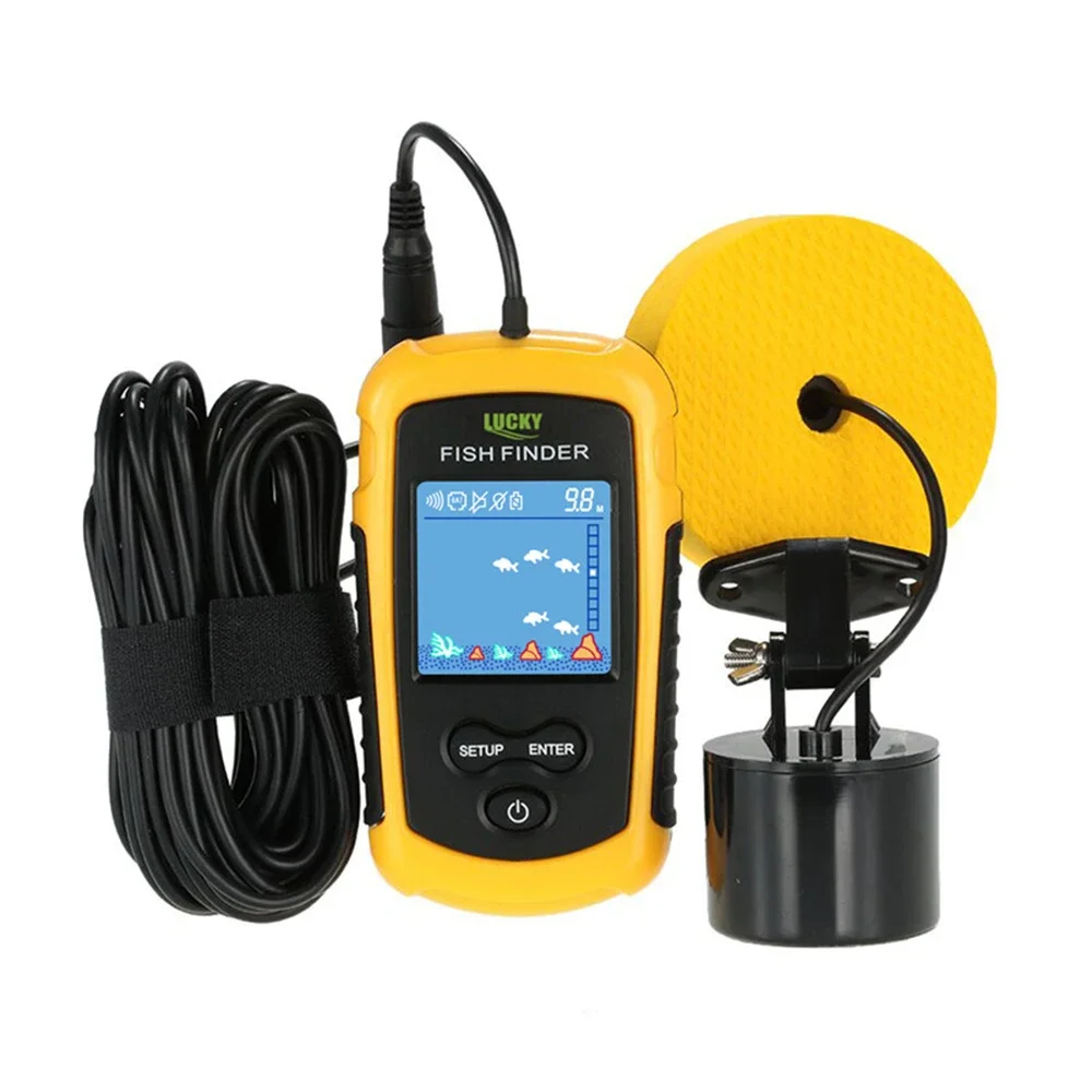 محظوظ LCD شاشة ملونة المحمولة  - مراجعة Fishing Depth Finder وسعره