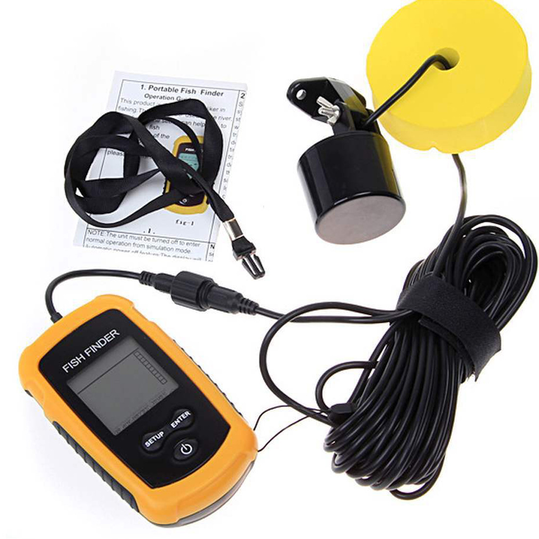 جهاز سونار محمول لتحديد مواقع  - مراجعة Fishing Depth Finder وسعره
